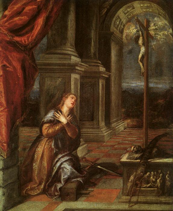  Titian St.Catherine of Alexandria at Prayer oil painting picture
